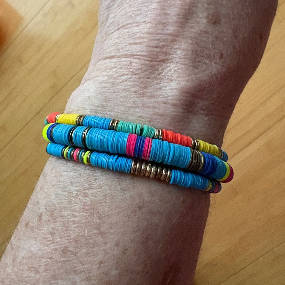 Multicolor Stackable 3 PC Beaded Bracelet Set